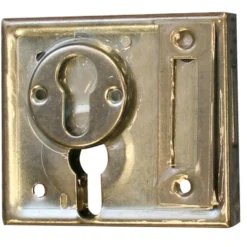 Opleg-kelderslot Voor PC / 60 Mm / L+R Bruikbaar / 2 Toeren / Incl. Rozet En Sluitplaat / Staal Verzinkt