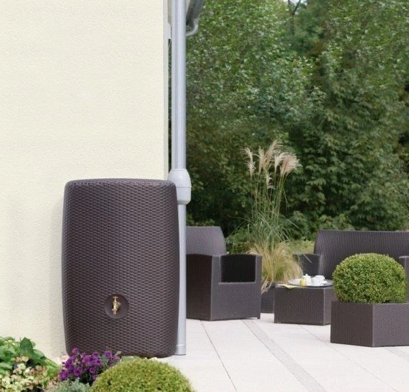 Design Regenton Rechthoek Antraciet 300 Liter - Afbeelding 2