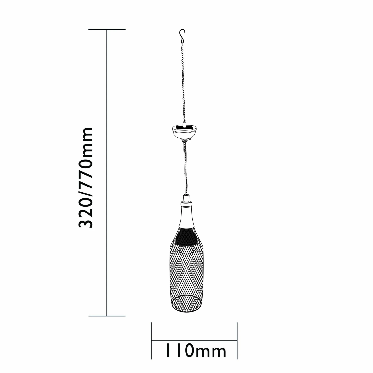 Luxform Solar Hanglantaarn Flamenco - Afbeelding 2