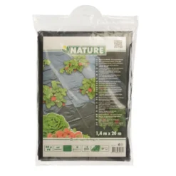 Nature Aardbeienfolie Micro Geperforeerd Zwart 50µ 1.40x20m
