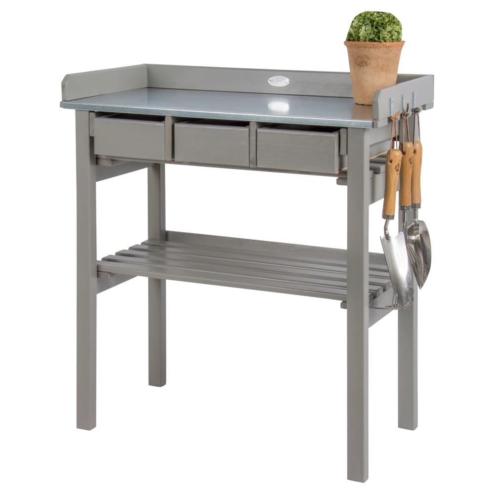 Esschert Tuinwerktafel Met Lades Grijs