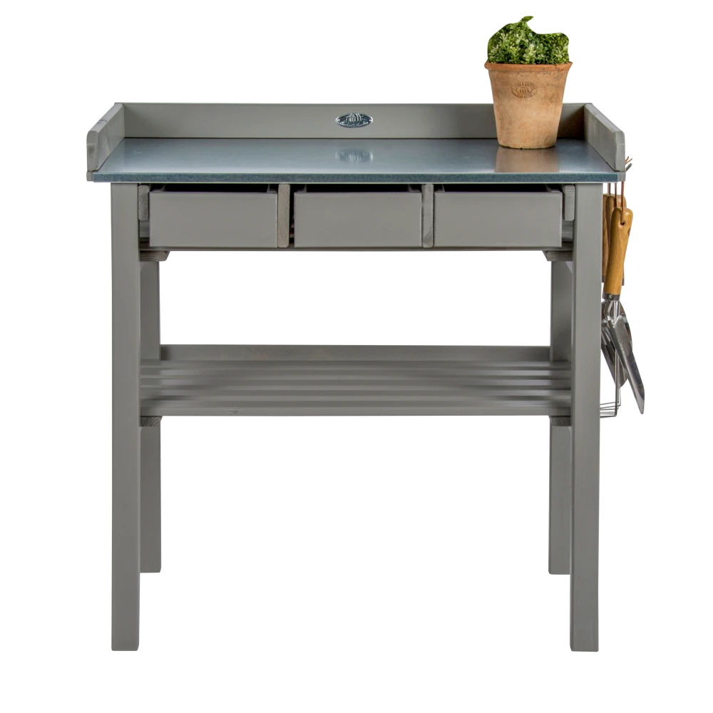 Esschert Tuinwerktafel Met Lades Grijs - Afbeelding 2