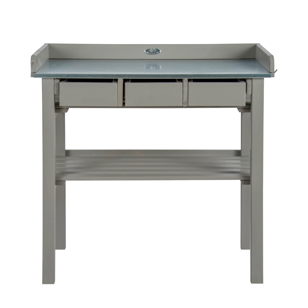 Esschert Tuinwerktafel Met Lades Grijs - Afbeelding 4