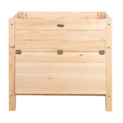 Esschert Verhoogde Houten Kweekbak Met Opslag Blank