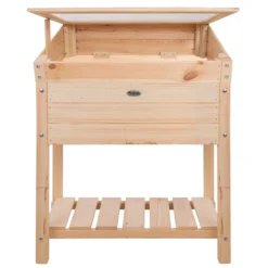 Esschert Verhoogde Houten Kweekbak S Blank Met Deksel