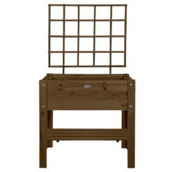 Esschert Verhoogde Houten Kweekbak L Voet Bruin S Met Klimplantrek