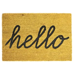 Deurmat Rubber Met Kokos Hello 39 X 60 Cm