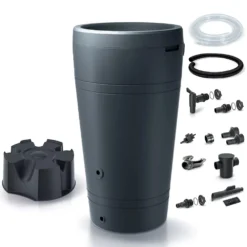 Tube Regenton 2 In 1 230 Liter Antraciet Met Voet En Aftap En Vu