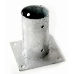 Waelbers Paalhouder/Plaat Ronde Bus Verzinkt Rond 100 Mm